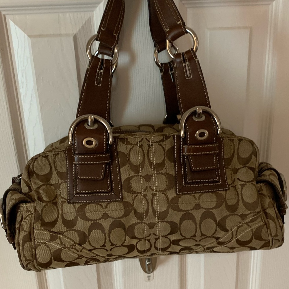 Coach Signature Monogram Canvas Bag Vintage